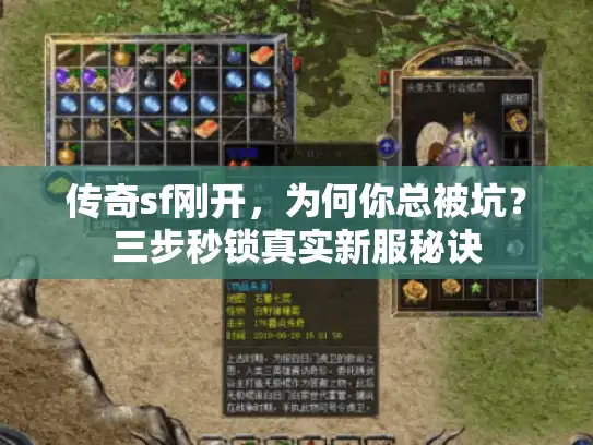 传奇sf刚开，为何你总被坑？三步秒锁真实新服秘诀