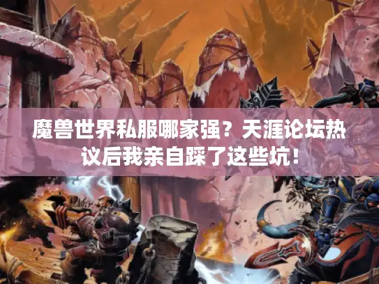 魔兽世界私服哪家强？天涯论坛热议后我亲自踩了这些坑！