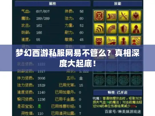 梦幻西游私服网易不管么？真相深度大起底！