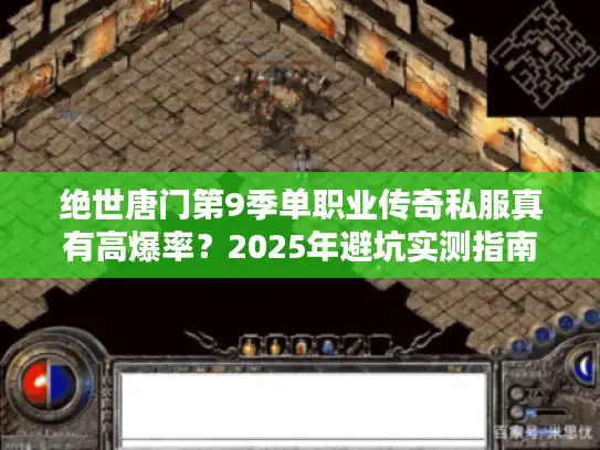 绝世唐门第9季单职业传奇私服真有高爆率？2025年避坑实测指南