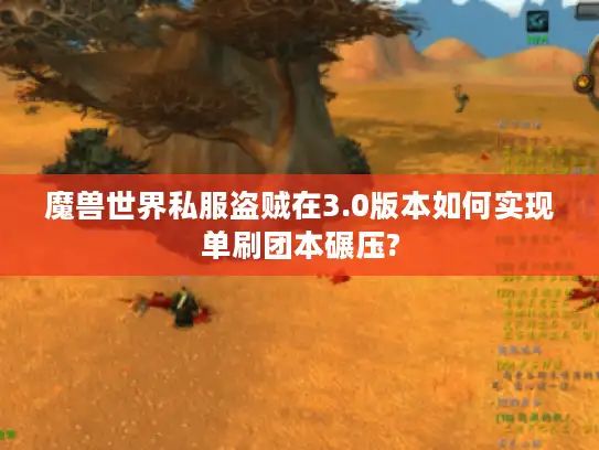 魔兽世界私服盗贼在3.0版本如何实现单刷团本碾压?