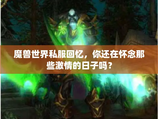 魔兽世界私服回忆，你还在怀念那些激情的日子吗？