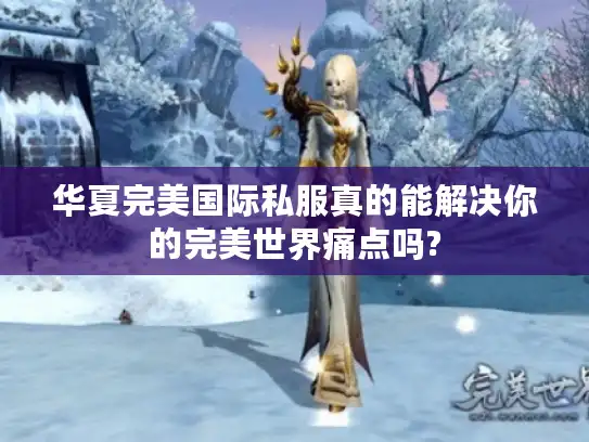 华夏完美国际私服真的能解决你的完美世界痛点吗?