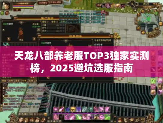 天龙八部养老服TOP3独家实测榜，2025避坑选服指南