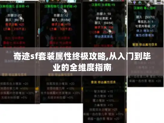 奇迹sf套装属性终极攻略,从入门到毕业的全维度指南