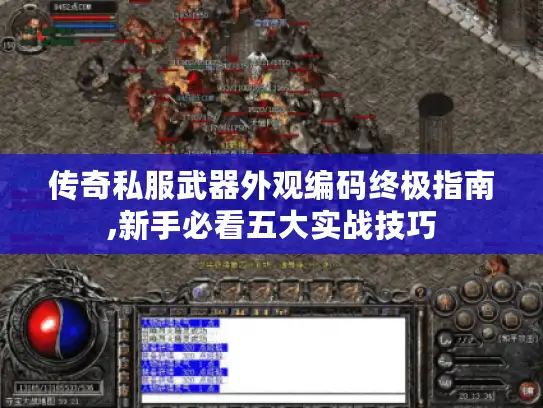 传奇私服武器外观编码终极指南,新手必看五大实战技巧