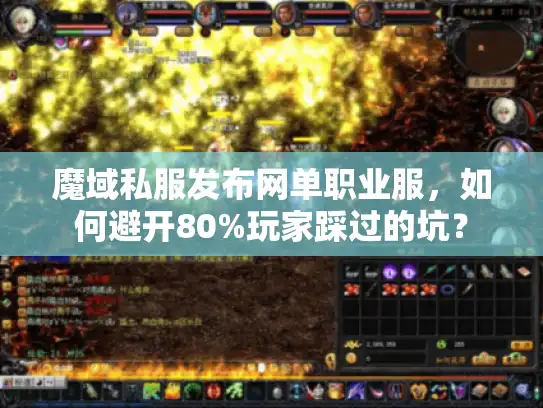 魔域私服发布网单职业服，如何避开80%玩家踩过的坑？