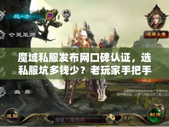 魔域私服发布网口碑认证，选私服坑多钱少？老玩家手把手教你避雷！