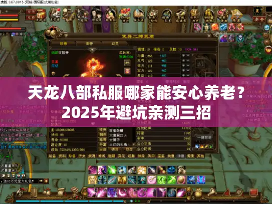 天龙八部私服哪家能安心养老？2025年避坑亲测三招