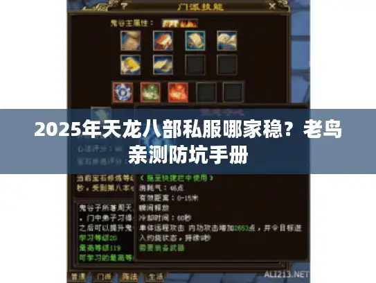 2025年天龙八部私服哪家稳？老鸟亲测防坑手册