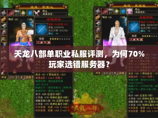 天龙八部单职业私服评测，为何70%玩家选错服务器？