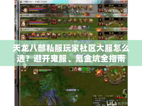天龙八部私服玩家社区大服怎么选？避开鬼服、氪金坑全指南