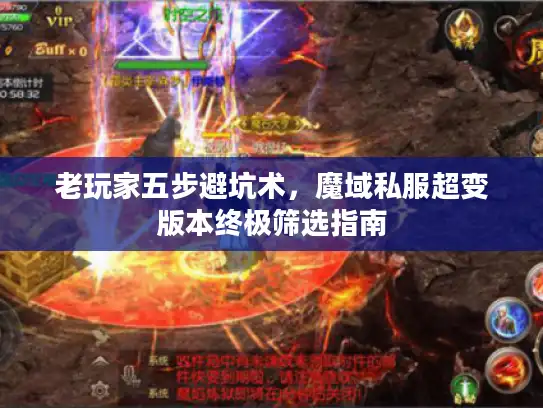 老玩家五步避坑术，魔域私服超变版本终极筛选指南