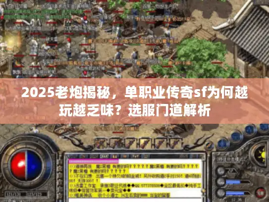 2025老炮揭秘，单职业传奇sf为何越玩越乏味？选服门道解析