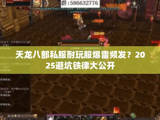 天龙八部私服耐玩服爆雷频发？2025避坑铁律大公开