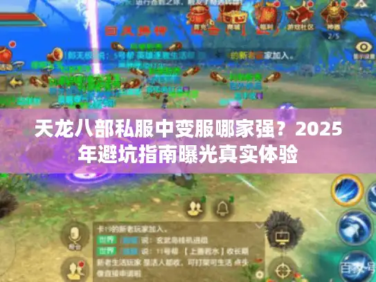 天龙八部私服中变服哪家强？2025年避坑指南曝光真实体验