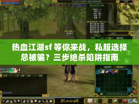 热血江湖sf 等你来战，私服选择总被骗？三步绝杀陷阱指南