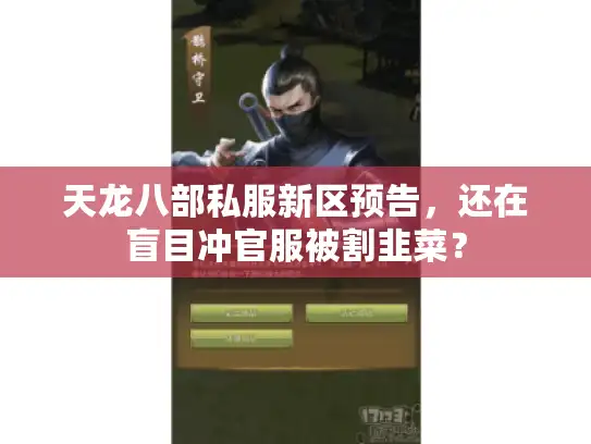 天龙八部私服新区预告，还在盲目冲官服被割韭菜？