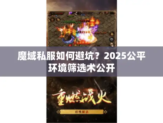 魔域私服如何避坑?2025公平环境筛选术公开 魔域私服如何避坑?2025公平环境筛选术公开
