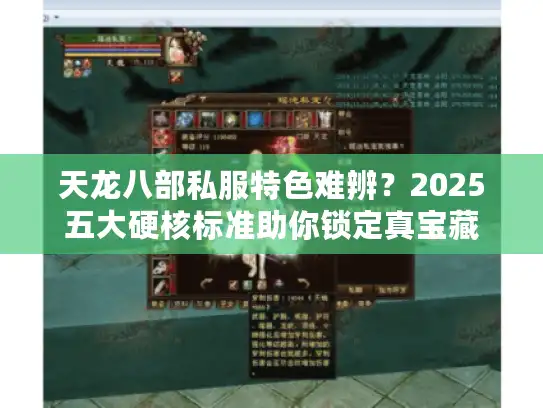 天龙八部私服特色难辨?2025五大硬核标准助你锁定真宝藏 天龙八部私服特色难辨?2025五大硬核标准助你锁定真宝藏