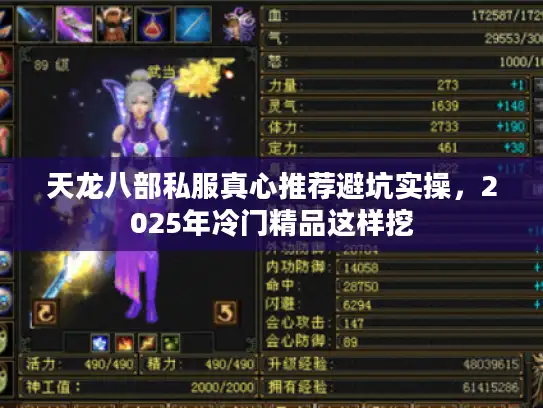 天龙八部私服真心推荐避坑实操,2025年冷门精品这样挖 天龙八部私服真心推荐避坑实操,2025年冷门精品这样挖