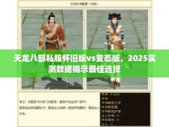 天龙八部私服怀旧版vs变态版，2025实测数据揭示最佳选择