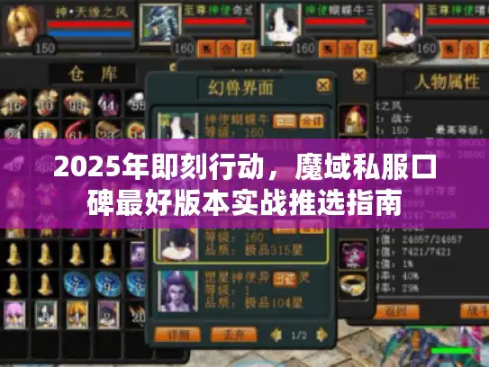 2025年即刻行动，魔域私服口碑最好版本实战推选指南