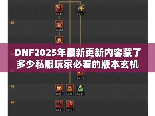 DNF2025年最新更新内容藏了多少私服玩家必看的版本玄机? DNF2025年最新更新内容藏了多少私服玩家必看的版本玄机?