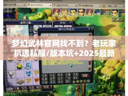 梦幻武林官网找不到?老玩家扒透私服/版本坑+2025最新搬砖攻略 梦幻武林官网找不到?老玩家扒透私服/版本坑+2025最新搬砖攻略