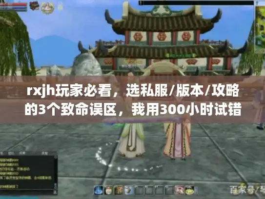 rxjh玩家必看，选私服/版本/攻略的3个致命误区，我用300小时试错换来了真相