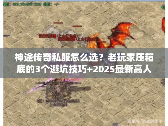 神途传奇私服怎么选？老玩家压箱底的3个避坑技巧+2025最新高人气版本清单