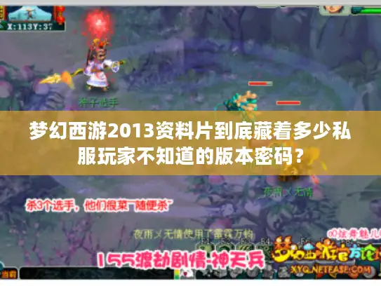 梦幻西游2013资料片到底藏着多少私服玩家不知道的版本密码？