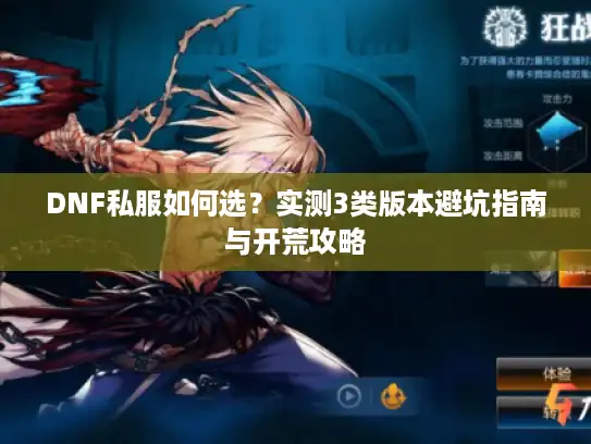 DNF私服如何选？实测3类版本避坑指南与开荒攻略