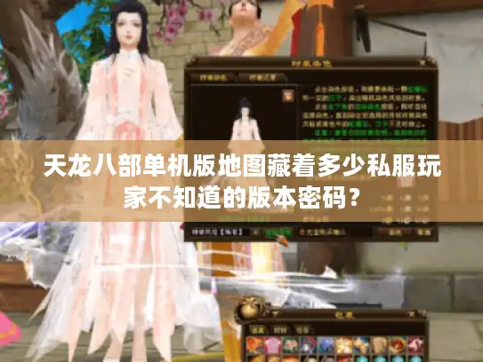 天龙八部单机版地图藏着多少私服玩家不知道的版本密码？
