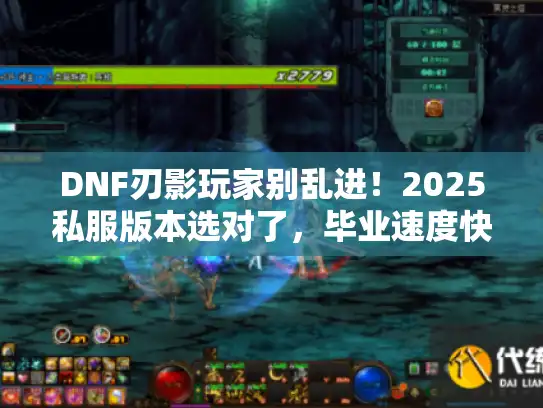 DNF刃影玩家别乱进！2025私服版本选对了，毕业速度快3倍
