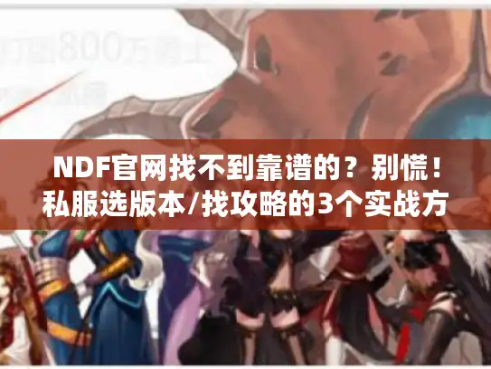NDF官网找不到靠谱的？别慌！私服选版本/找攻略的3个实战方法，玩家亲测有效