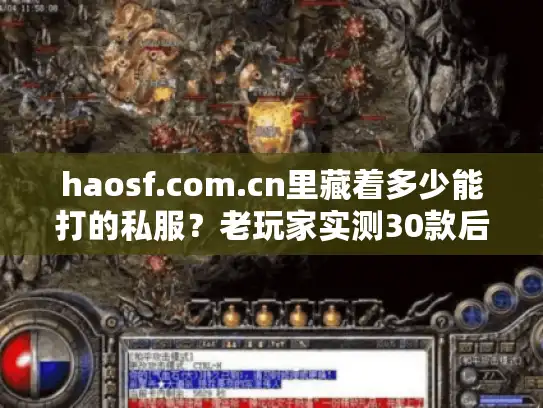 haosf.com.cn里藏着多少能打的私服？老玩家实测30款后说真话