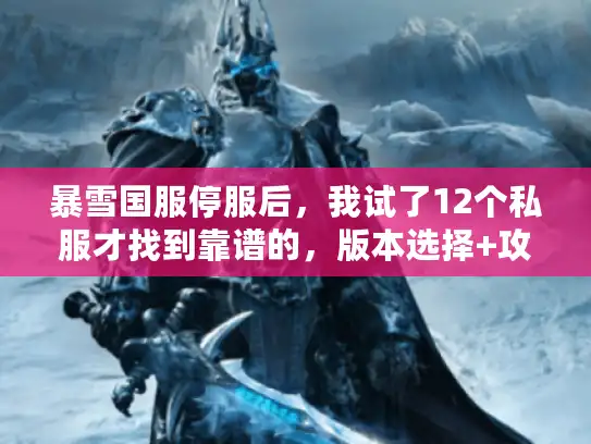 暴雪国服停服后，我试了12个私服才找到靠谱的，版本选择+攻略避坑全说透