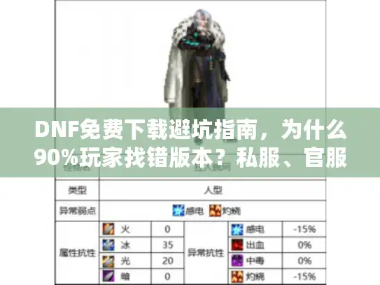 DNF免费下载避坑指南，为什么90%玩家找错版本？私服、官服分流真相