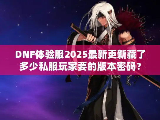 DNF体验服2025最新更新藏了多少私服玩家要的版本密码？