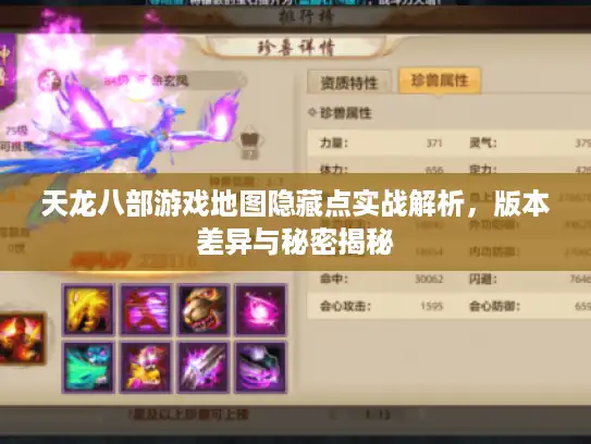 天龙八部游戏地图隐藏点实战解析，版本差异与秘密揭秘