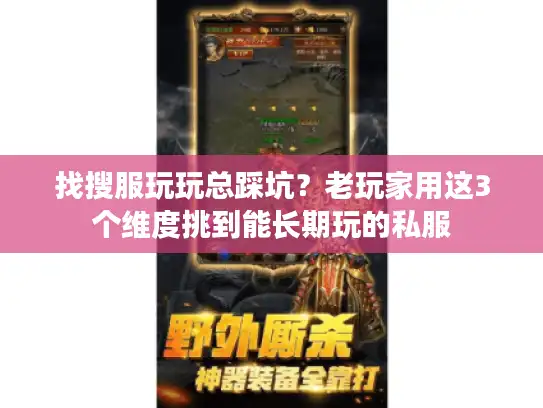 找搜服玩玩总踩坑?老玩家用这3个维度挑到能长期玩的私服 找搜服玩玩总踩坑?老玩家用这3个维度挑到能长期玩的私服