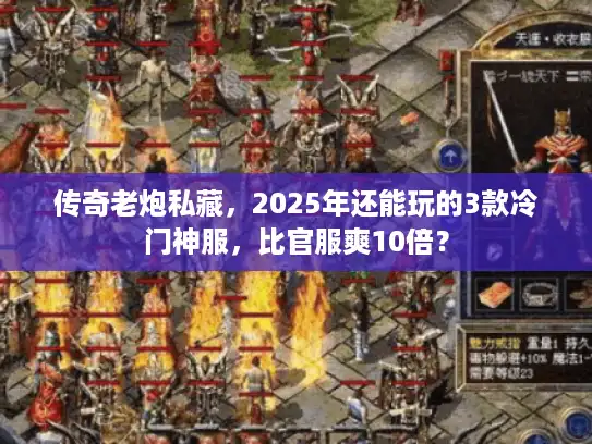 传奇老炮私藏，2025年还能玩的3款冷门神服，比官服爽10倍？