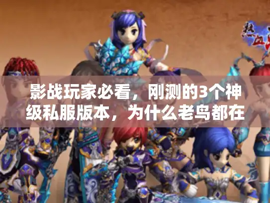 影战玩家必看，刚测的3个神级私服版本，为什么老鸟都在蹲开服？