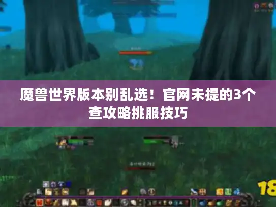 魔兽世界版本别乱选！官网未提的3个查攻略挑服技巧