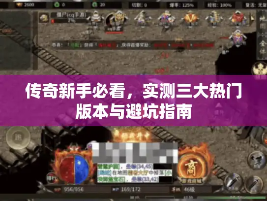 传奇新手必看，实测三大热门版本与避坑指南