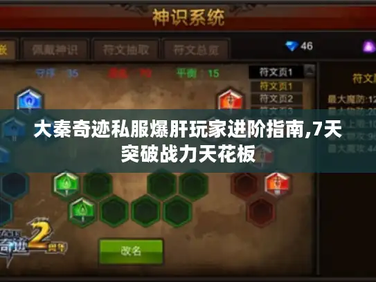 大秦奇迹私服爆肝玩家进阶指南,7天突破战力天花板 大秦奇迹私服爆肝玩家进阶指南,7天突破战力天花板