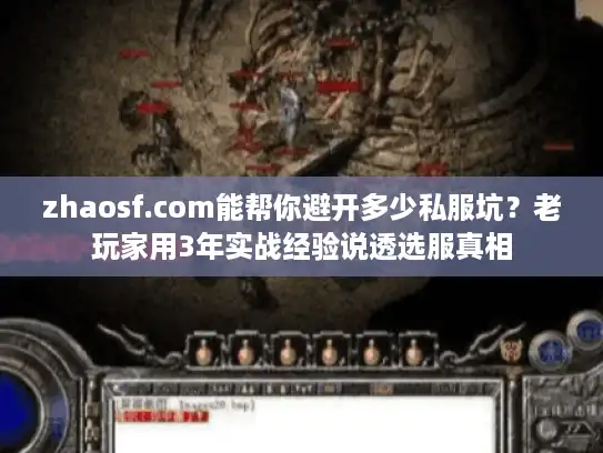 zhaosf.com能帮你避开多少私服坑？老玩家用3年实战经验说透选服真相