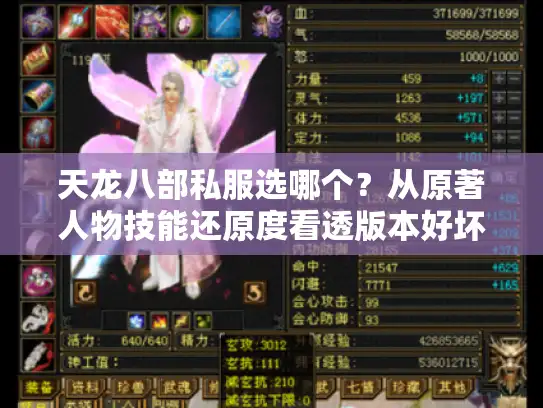 天龙八部私服选哪个?从原著人物技能还原度看透版本好坏 天龙八部私服选哪个?从原著人物技能还原度看透版本好坏