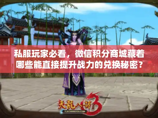 私服玩家必看，微信积分商城藏着哪些能直接提升战力的兑换秘密？